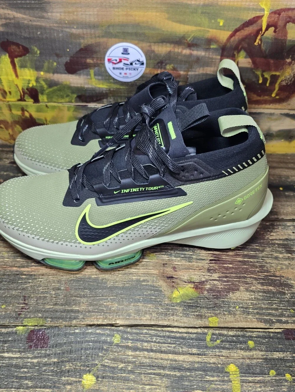 Nike Infinity Tour Next% 2 GTX Golf Shoes Olive Green FV4897-300‎ Men’s Size 9